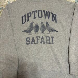 Aerie Gray Uptown Safari Women's Crewneck Sweater